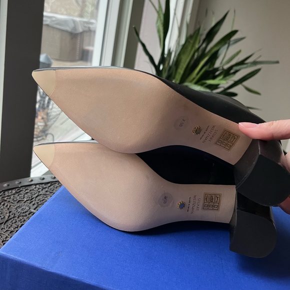 NEW STUART WEITZMAN 75 ZIP ANKLE BOOTIE  IN BLACK 38 7.5 - Picture 10 of 11